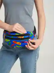 Голубой сумка поясная