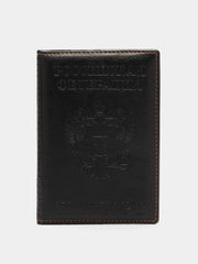 Обложка для паспорта "Герб", цвет черный