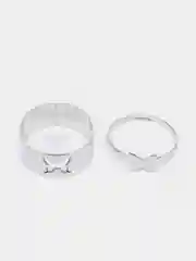 Серебряный парные кольца с бабочками