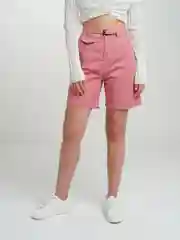 Розовый шорты на ремне