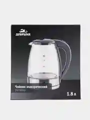 Чайник электрический Добрыня DO-1253G стеклянный, 1,8 литра