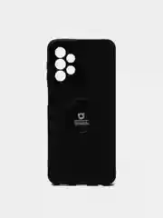Черный чехол Samsung Galaxy A23, Самсунг Галакси А23 силиконовый, магнитный, с кольцом
