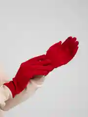 Вишнёвый перчатки сенсорные, теплые