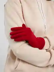 Вишнёвый перчатки сенсорные, теплые