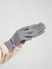 Серый металлик перчатки сенсорные, теплые