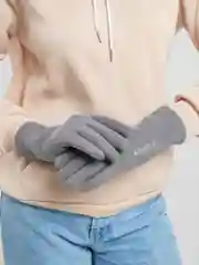 Серебряный перчатки сенсорные, теплые