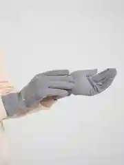 Серебряный перчатки сенсорные, теплые