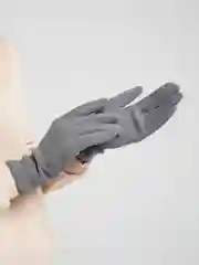 Серый перчатки сенсорные, теплые