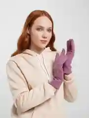 Сиреневый перчатки сенсорные, теплые