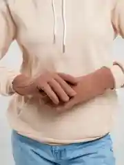 Бежевый перчатки сенсорные, теплые