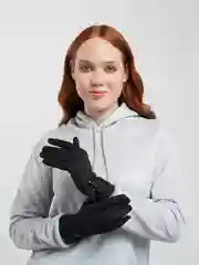 Черный перчатки сенсорные, теплые весенние