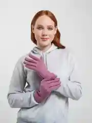 Сиреневый перчатки сенсорные, теплые