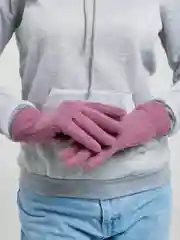 Сиреневый перчатки сенсорные, теплые
