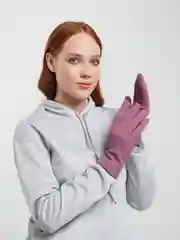 Сиреневый перчатки сенсорные, теплые