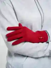 Вишнёвый перчатки сенсорные, теплые