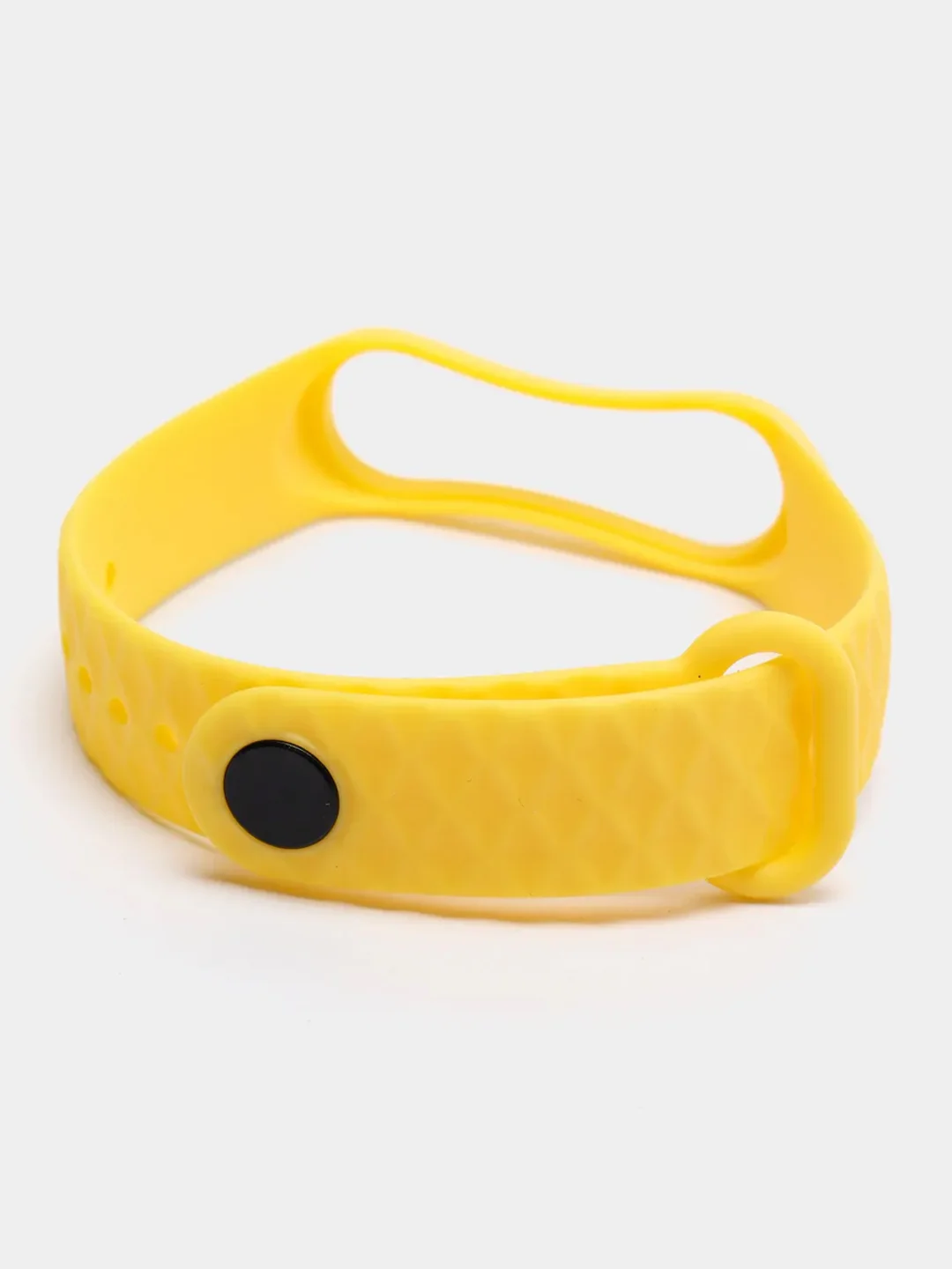 Желтый ремешок силиконовый для Xiaomi Mi Band 3, Mi Band 4 (Ми Банд 3, 4), рифленый