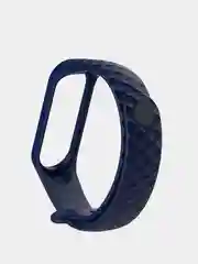 Темно-синий ремешок силиконовый для Xiaomi Mi Band 3, Mi Band 4 (Ми Банд 3, 4), рифленый