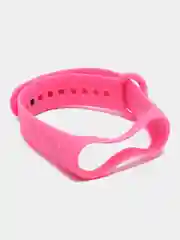 Розовый ремешок силиконовый для Xiaomi Mi Band 3, Mi Band 4 (Ми Банд 3, 4), рифленый