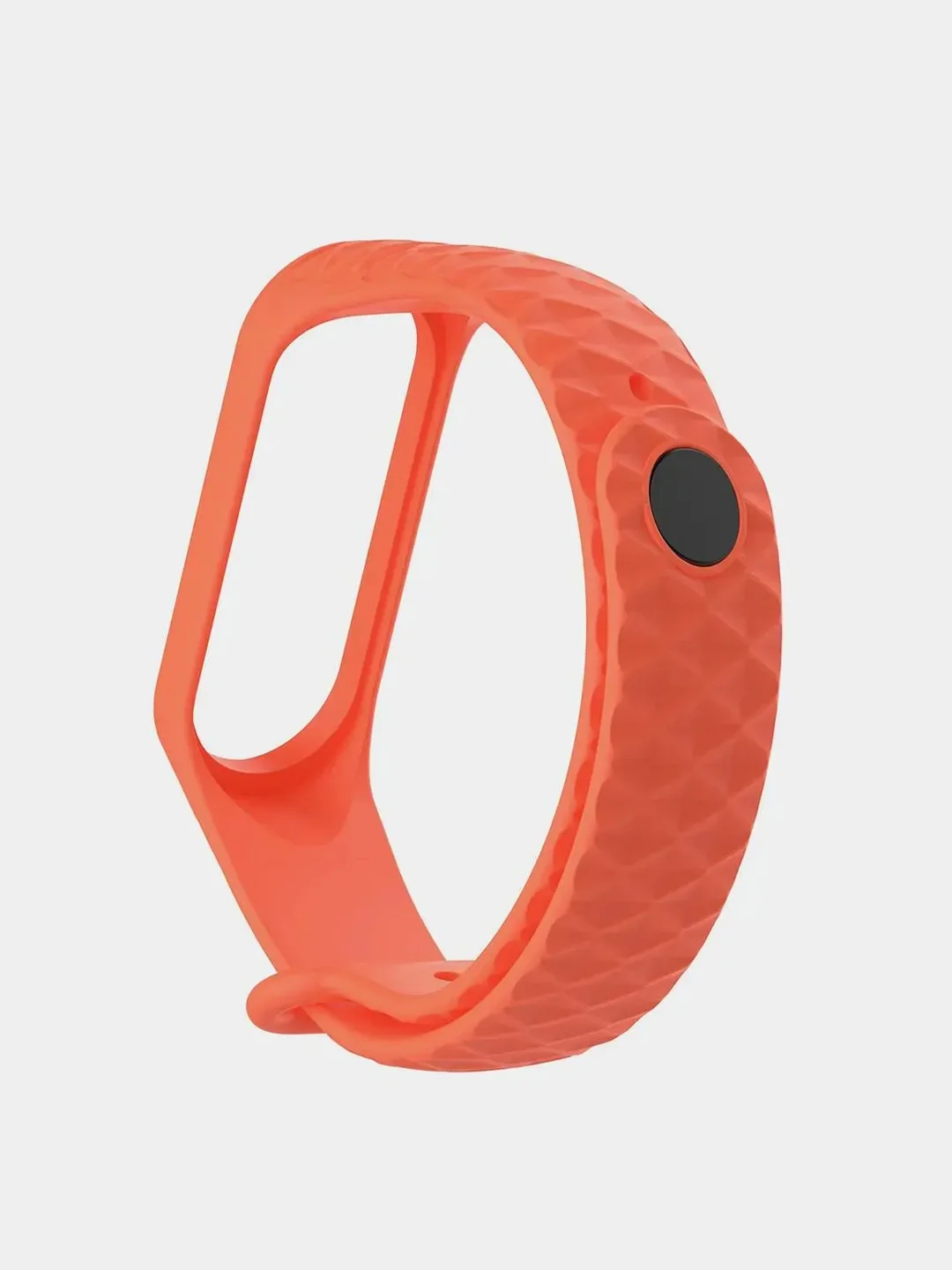 Оранжевый ремешок силиконовый для Xiaomi Mi Band 3, Mi Band 4 (Ми Банд 3, 4), рифленый