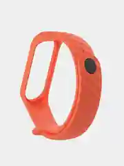 Оранжевый ремешок силиконовый для Xiaomi Mi Band 3, Mi Band 4 (Ми Банд 3, 4), рифленый