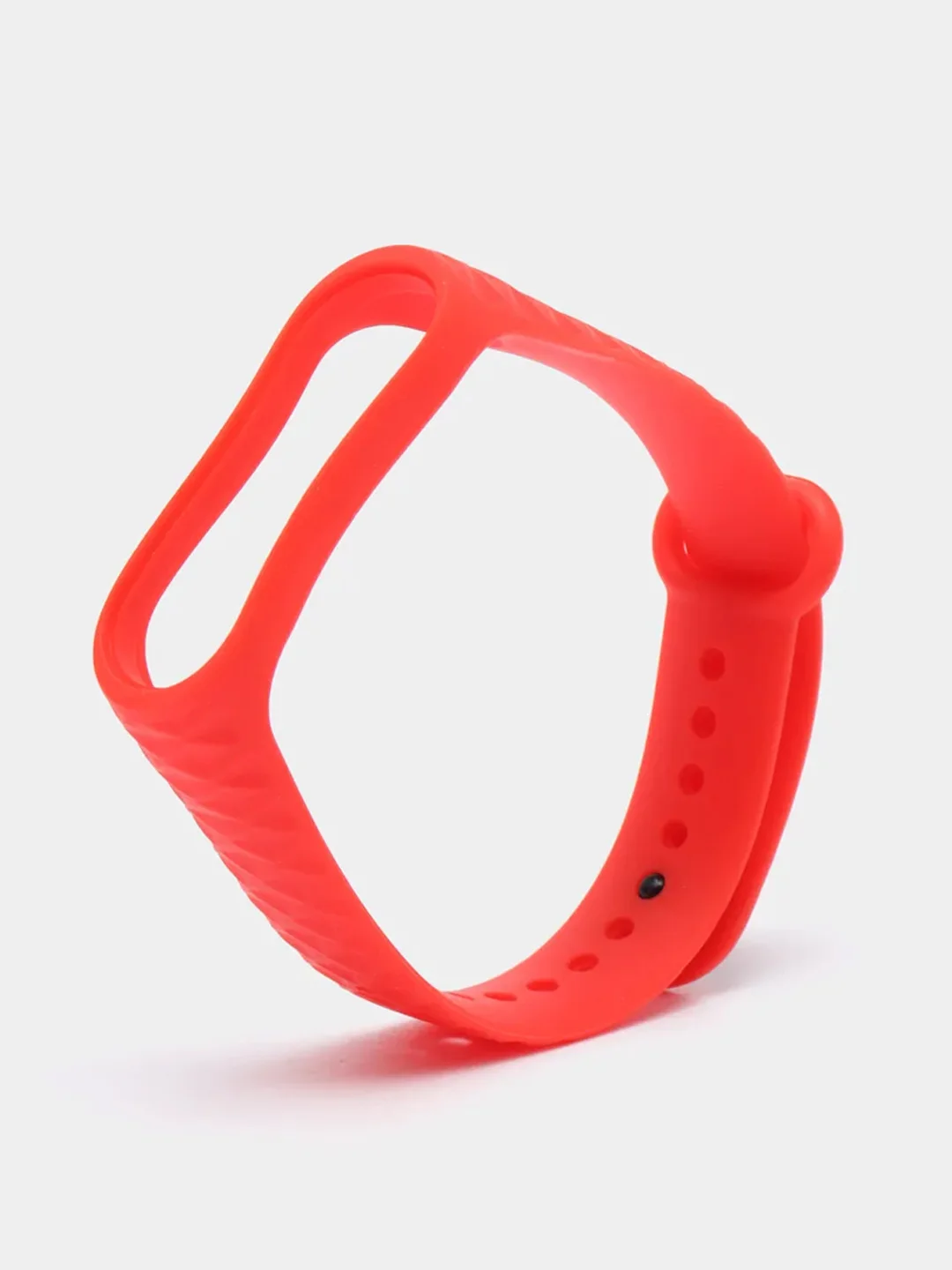 Красный ремешок силиконовый для Xiaomi Mi Band 3, Mi Band 4 (Ми Банд 3, 4), рифленый