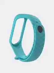 Бирюзовый ремешок силиконовый для Xiaomi Mi Band 3, Mi Band 4 (Ми Банд 3, 4), рифленый