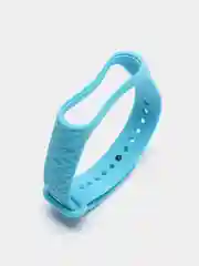 Голубой ремешок силиконовый для Xiaomi Mi Band 3, Mi Band 4 (Ми Банд 3, 4), рифленый