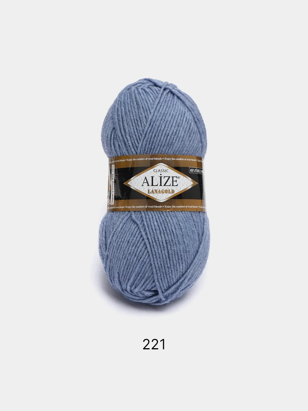 Синий меланж пряжа Alize Lanagold 51% Акрил 49% Шерсть 100г 240м (часть 2)
