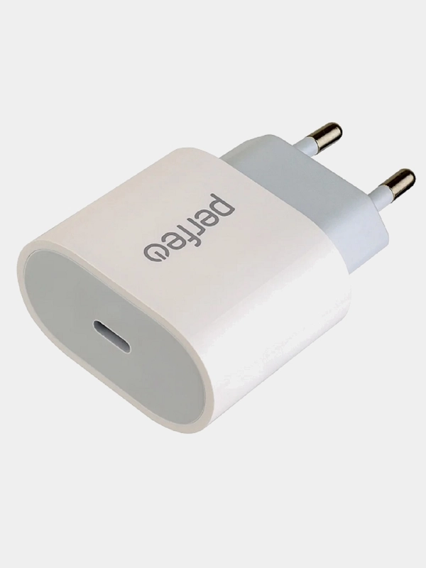 Сетевое зарядное устройство Perfeo, с разъемом Type-C, 20W, белый, I4635
