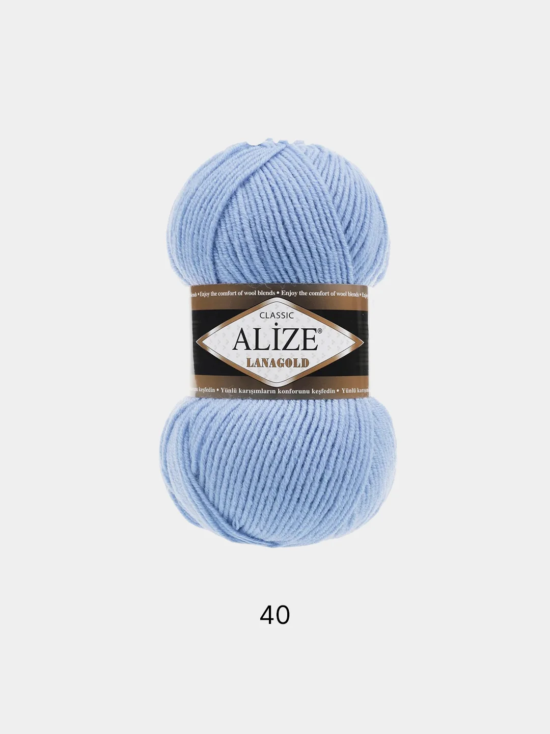 Голубой пряжа Alize Lanagold 51% Акрил 49% Шерсть 100г 240м (часть 2)