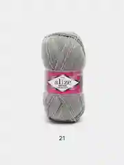 Серый металлик пряжа  Носочная Alize Superwash Comfort Socks 75% Шерсть 25% Полиамид 100г 420м