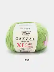 Лайм пряжа Gazzal Baby Wool XL 40% Полиакрил 40% Мериносовая шерсть 20% Кашемир ПА 50г 100м