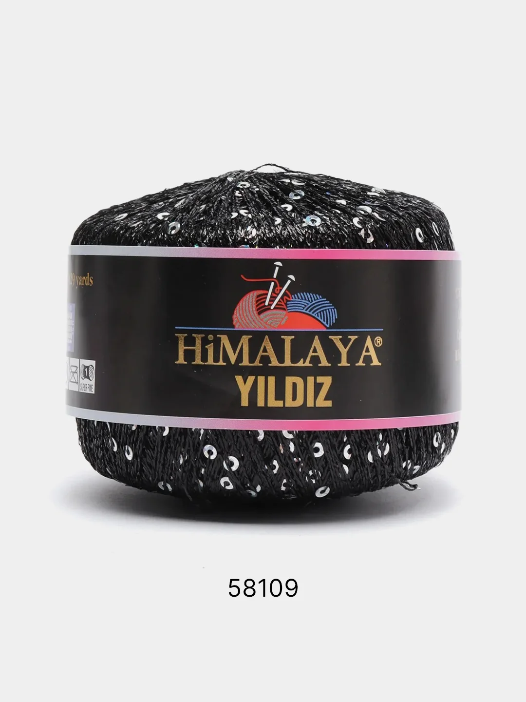 Серебряный пряжа фантазийная Himalaya Yildiz 76% Металлик 24% Пайетки 25г 393м