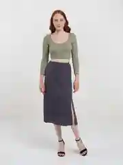 Черный юбка женская длинная горох