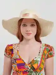 Бежевый шляпа женская летняя