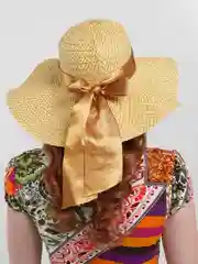 Горчичный шляпа женская летняя