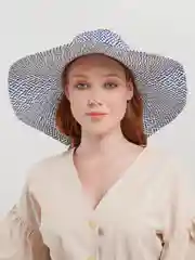 Синий шляпа женская летняя