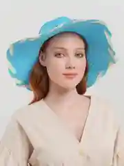 Бирюзовый шляпа женская