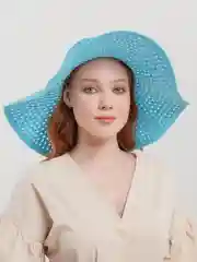 Голубой шляпа женская летняя