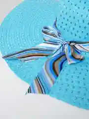 Голубой шляпа женская летняя