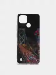 Угольный силиконовый чехол Realme C21, с рисунком