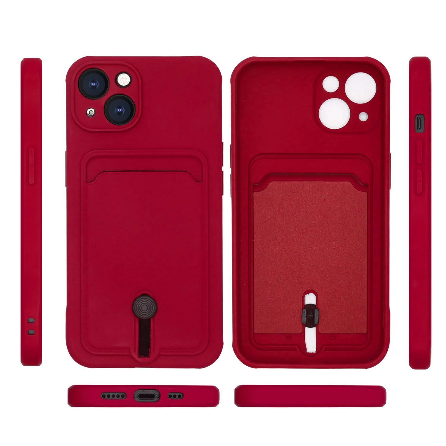 Чехол для iPhone 14, 13, 12, 11 Pro Max, XS/X, XR, 7 / 8, Plus с карманом для карт