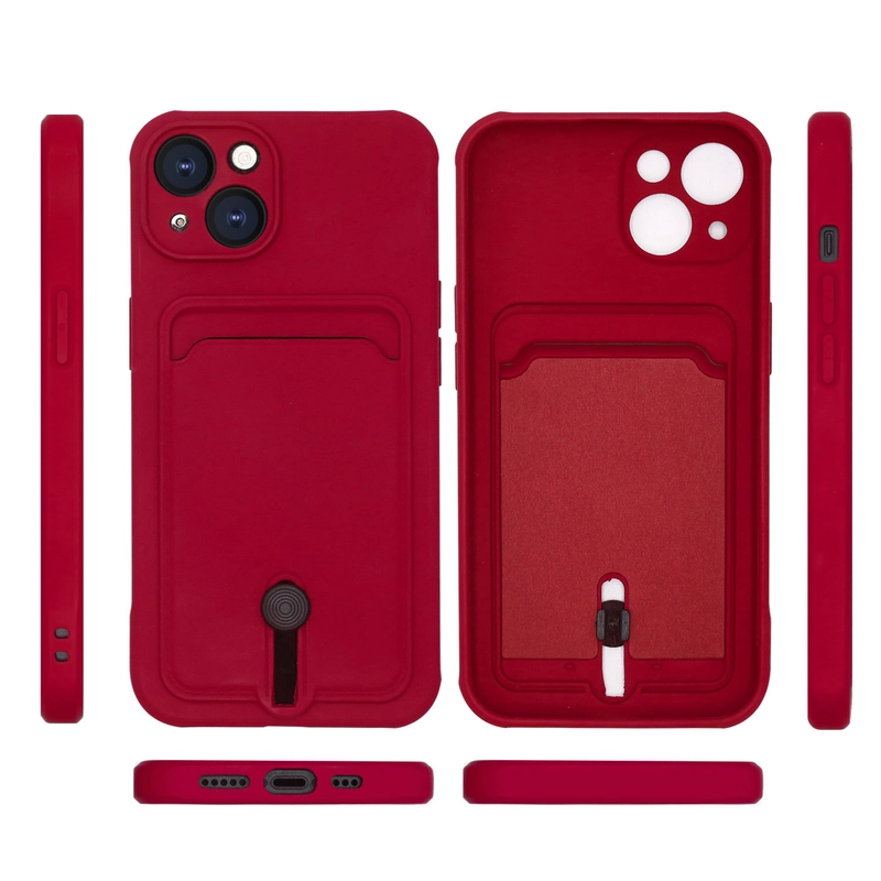 Чехол для iPhone 14, 13, 12, 11 Pro Max, XS/X, XR, 7 / 8, Plus с карманом для карт