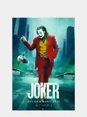 Желтый постер "Джокер", размер 40 х 60 см