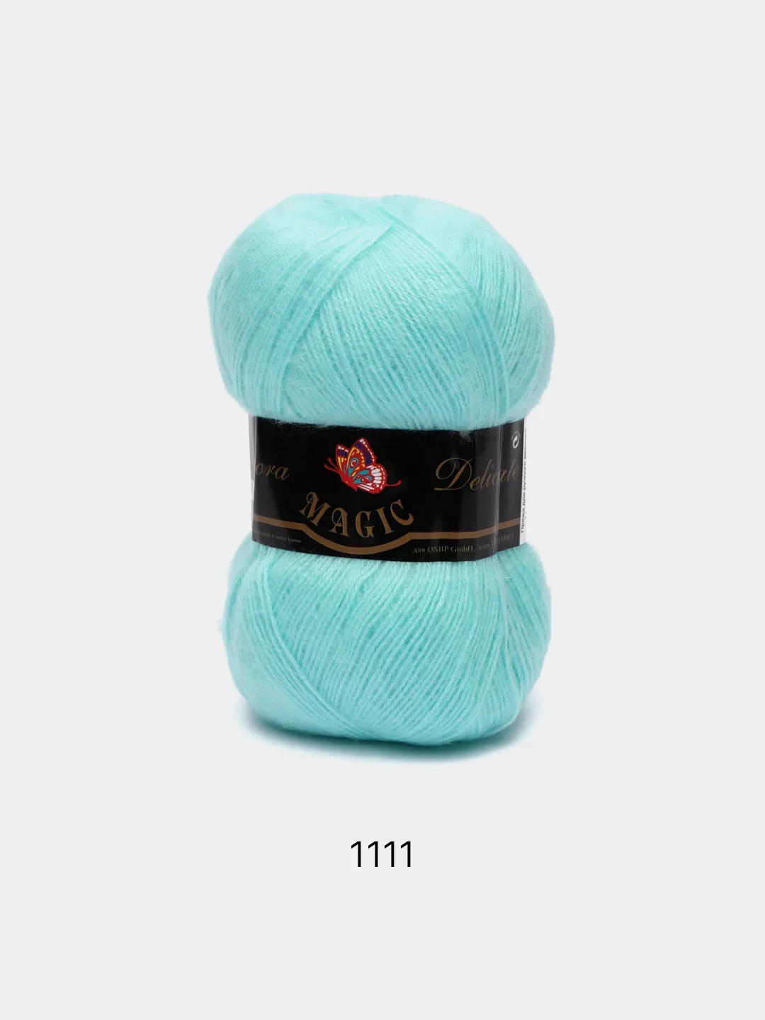 Бирюзовый пряжа Magic Angora Delicate 15% Мохер 10% Шерсть 75% Акрил 100г 500м