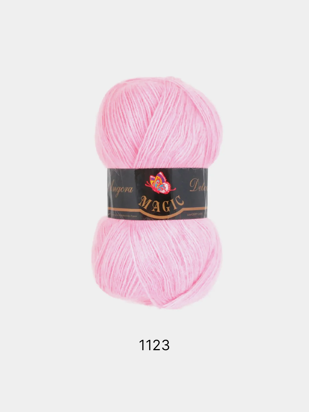 Розовый пряжа Magic Angora Delicate 15% Мохер 10% Шерсть 75% Акрил 100г 500м