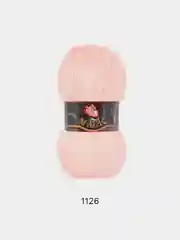 Коралловый меланж пряжа Magic Angora Delicate 15% Мохер 10% Шерсть 75% Акрил 100г 500м