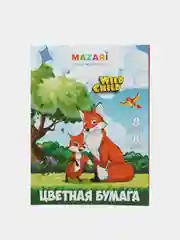Набор цветной бумаги А4, 8 листов, 8 цветов, односторонняя, мелованная обложка