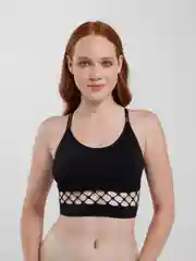 Черный топ женский, спортивный
