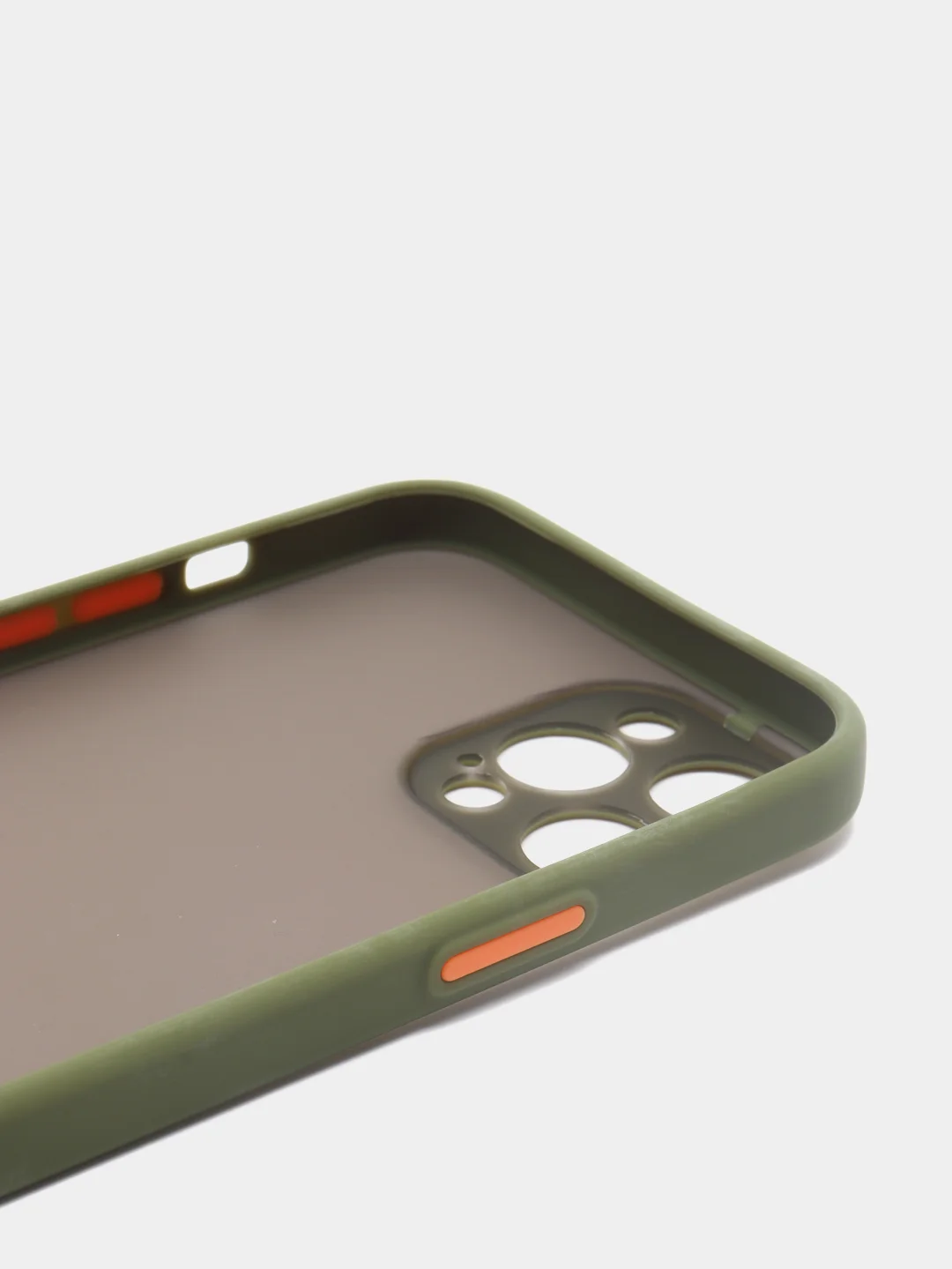 Хаки накладка пластиковая с защищенной камерой на iPhone 12 / iPhone 12 Pro / iPhone 12 Pro Max